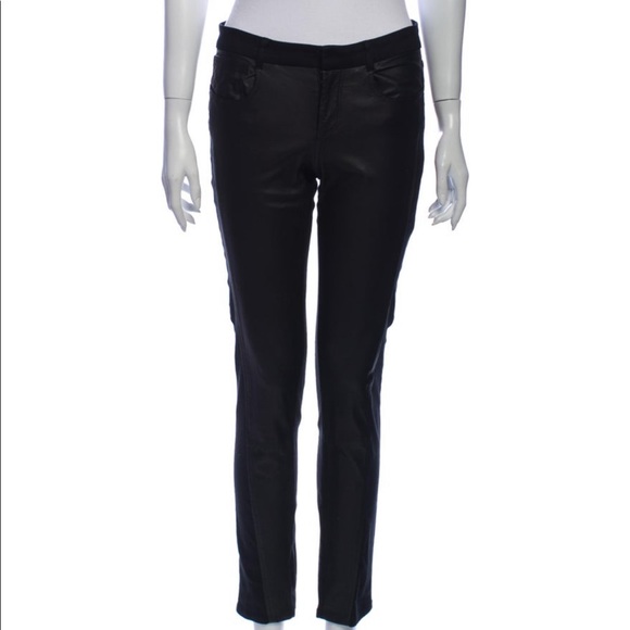 Helmut Lang Pants - Helmut Lang leather jeans black 28